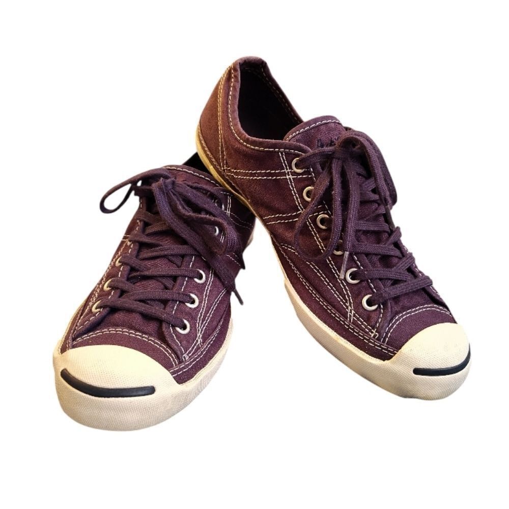 Converse VINTAGE Jack Purcell Purple Canvas Low Top Sneakers SZ 8